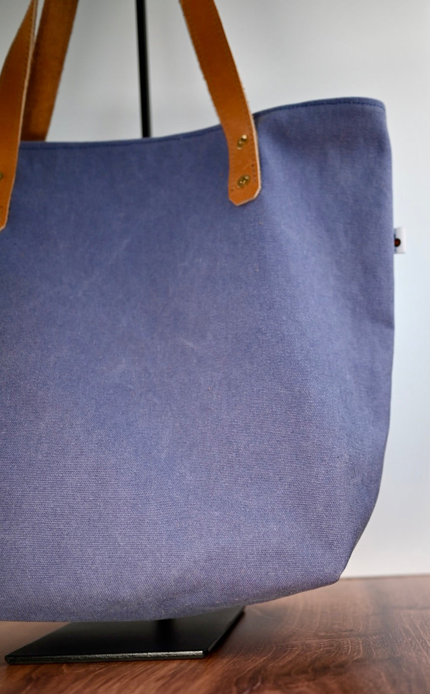 Discovery Tote - Heavy Canvas and Leather - Blue