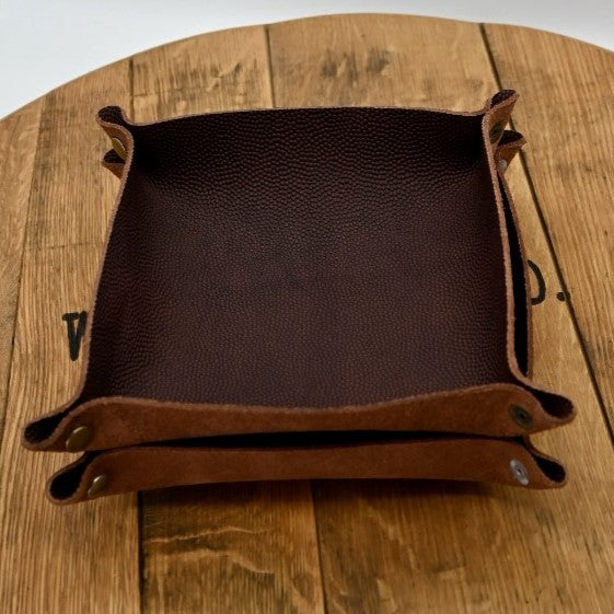 Football Leather Valet Tray - Two Sizes