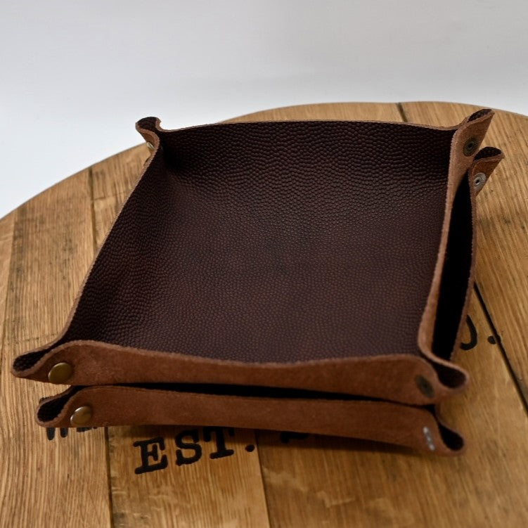 Football Leather Valet Tray - Two Sizes