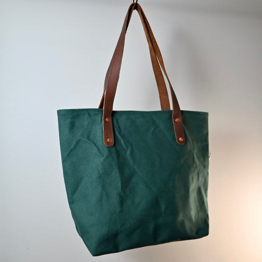 Discovery Tote - Heavy Canvas with Leather Straps