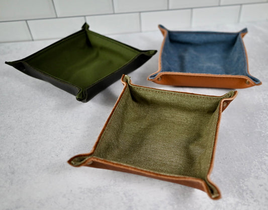 Valet Tray - Assorted Leather and Canvas
