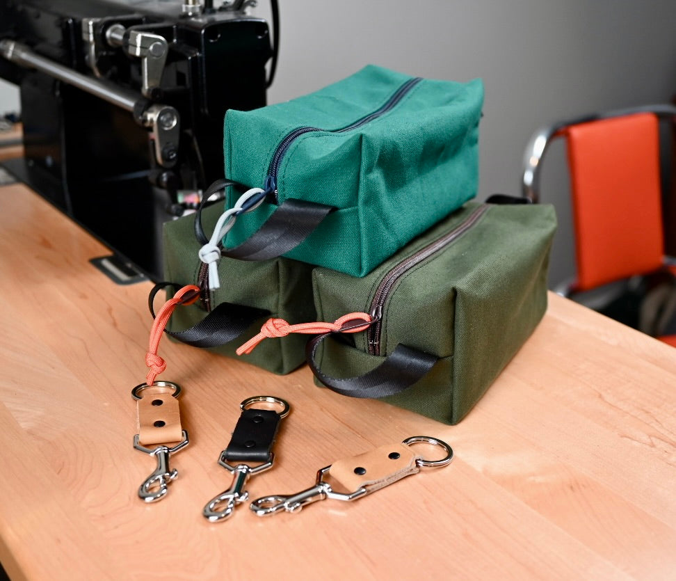 Holiday Special - Canvas Dopp Kit and Clip Keychain
