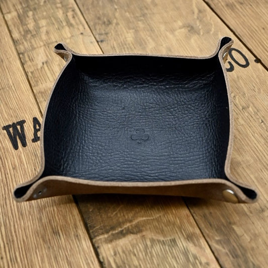 Small Valet Tray - Black Horween Leather