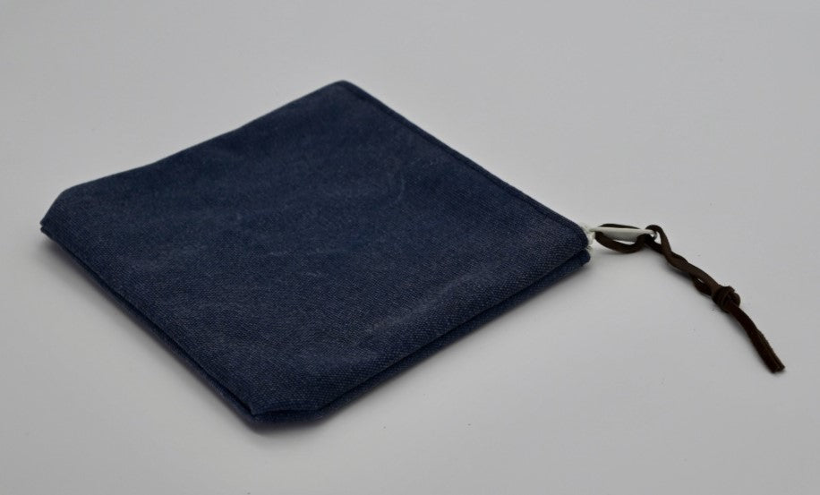 Stonewashed Canvas Pouch - M - Harbor Blue